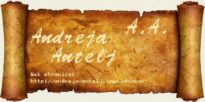 Andreja Antelj vizit kartica